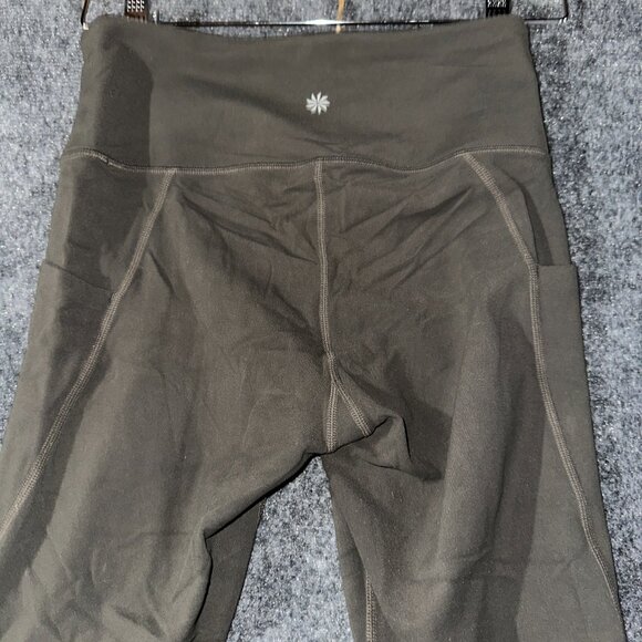 Athleta Salutation Stash Pocket Womens MXS Green Compression Pants Yoga - Picture 7 of 7